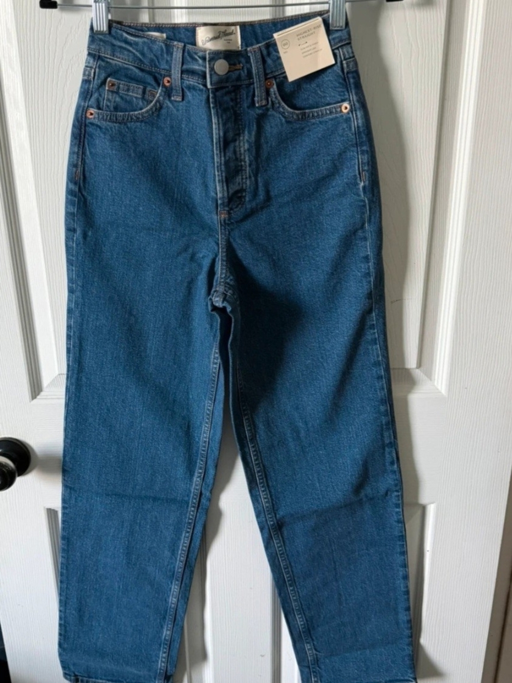 Universal Thread Women's Straight-Leg Jeans in Blue Denim